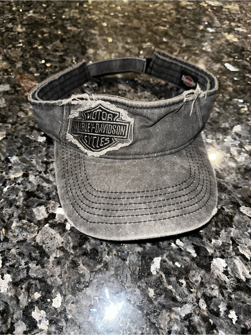 Harley-Davidson Gray Jeans Hat with Orange Logo